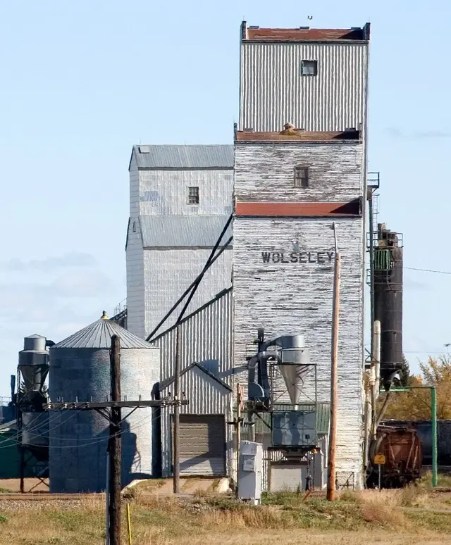 The Wolseley grain elevators